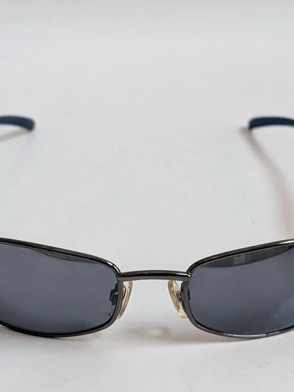 NWT Vintage 90's Rectangle Metal Sport Sunglasses (D. Gunmetal)